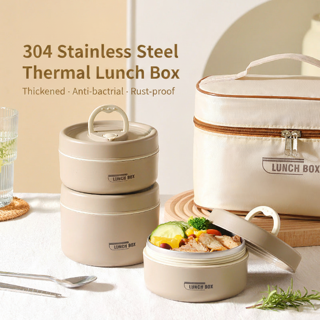 304 Stainless Steel Thermal Lunch Box