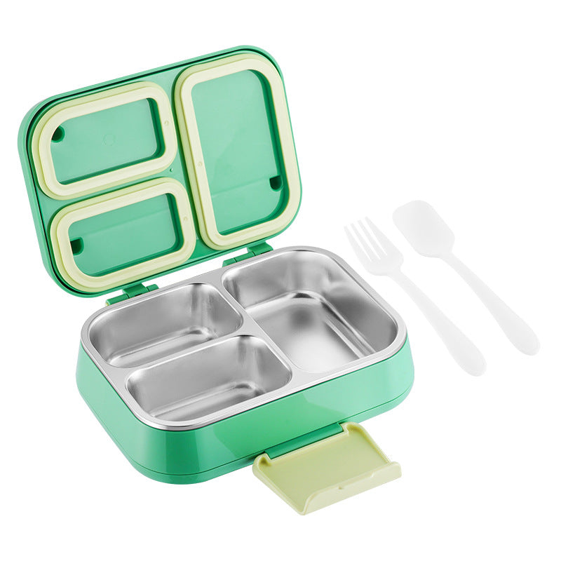 304 Stainless Steel Insulated Lunch Box, 2 or 3 Compartments, Thermal Food Container