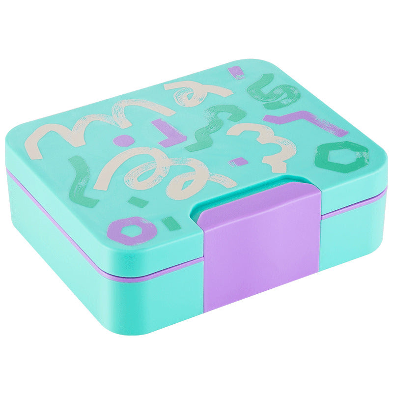 Kids Bento Lunch Box Set with Vacuum Thermos, Sauce Container & Cutlery, Leak-Proof