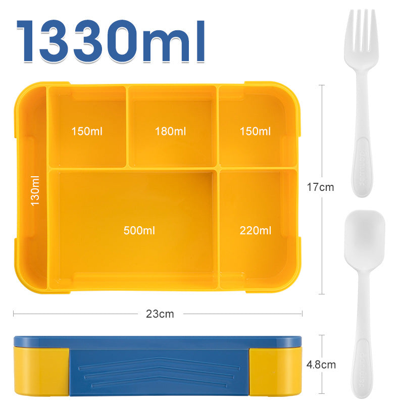 Kids Compartment Lunch Box, Leak-Proof, Microwave Safe, Divided Fruit & Salad Container