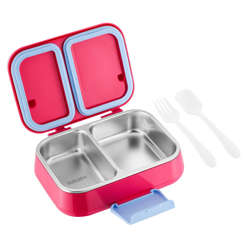 304 Stainless Steel Insulated Lunch Box, 2 or 3 Compartments, Thermal Food Container