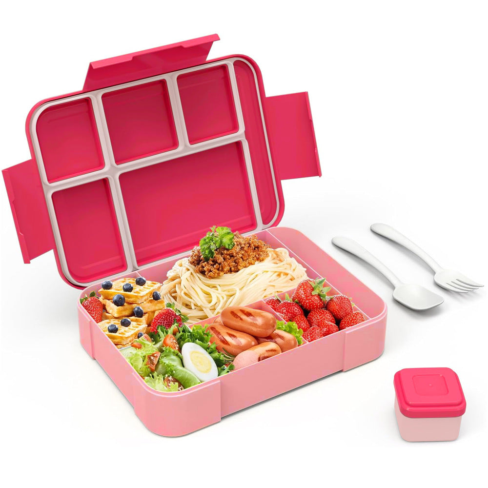 Kids Compartment Lunch Box, Leak-Proof, Microwave Safe, Divided Fruit & Salad Container