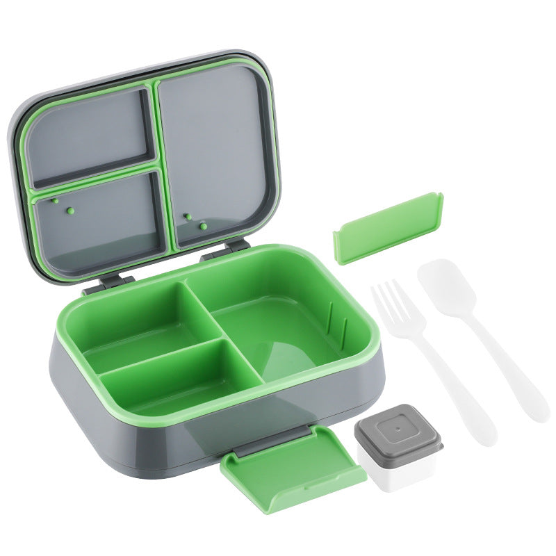 Kids Bento Lunch Box, Double Layer, 8 Compartments, 1145ml, Microwave Safe Food Container