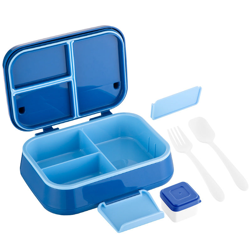 Kids Bento Lunch Box, Double Layer, 8 Compartments, 1145ml, Microwave Safe Food Container