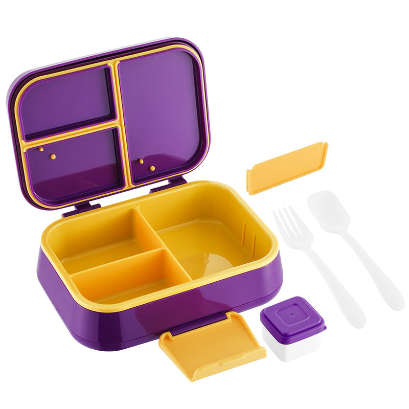 Kids Bento Lunch Box, Double Layer, 8 Compartments, 1145ml, Microwave Safe Food Container