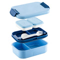 Double Layer Lunch Box with Compartments, Large Capacity, Microwave Safe Food Container
