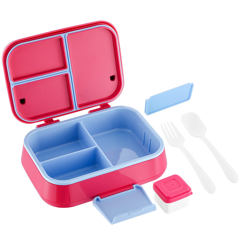 Kids Bento Lunch Box, Double Layer, 8 Compartments, 1145ml, Microwave Safe Food Container