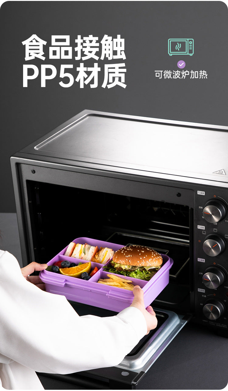 Kids Bento Lunch Box Set with Vacuum Thermos, Sauce Container & Cutlery, Leak-Proof