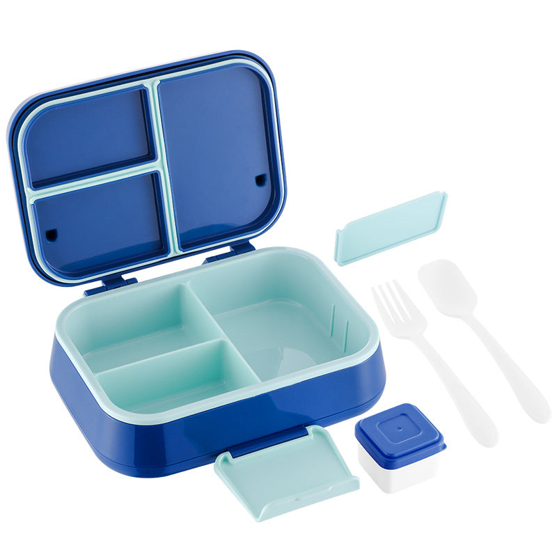 Kids Bento Lunch Box, Double Layer, 8 Compartments, 1145ml, Microwave Safe Food Container