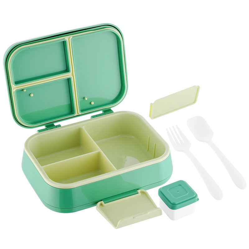 Kids Bento Lunch Box, Double Layer, 8 Compartments, 1145ml, Microwave Safe Food Container