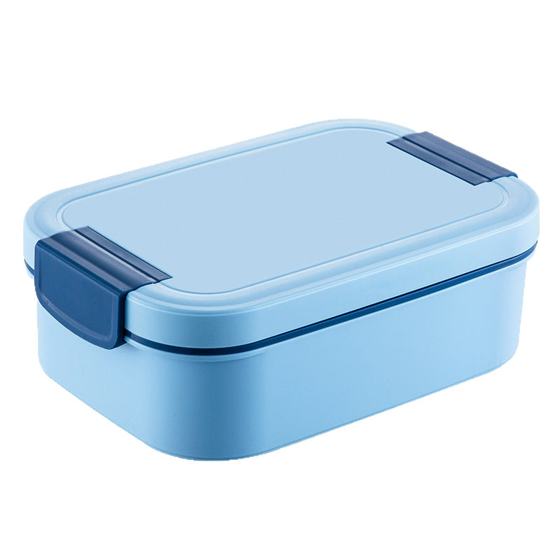 Double Layer Lunch Box with Compartments, Large Capacity, Microwave Safe Food Container